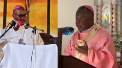 Bishop Maurício Agostinho Camuto (left) of Caxito Diocese and Archbishop Filomeno do Nascimento Vieira Dias (right) of Luanda Archdiocese. Credit: Radio Ecclesia