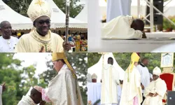 Episcopal Ordination of Bishop Jean-Pierre Tanoh Tiémélé of Abengourou Catholic Diocese in Ivory Coast. Credit: Catholikia