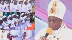 Archbishop Paul Ssemogerere of the Catholic Archdiocese of Kampala at the Little Sisters of St.Francis of Assisi Profession in Nkokonjeru. Credit: Ugandan Catholic online