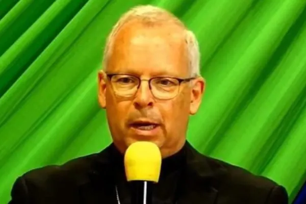 The Apostolic Nuncio in Kenya, Archbishop Hubertus Van Megen, at the Sensitive Data Sovereignty Conference at Tangaza University, Nairobi, Kenya. Credit: Capuchin TV
