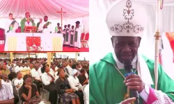 Bishop Simon Peter Kamomoe of the Catholic Diocese of Wote at Blessed Benedict Daswa Catholic Church, Tassia Family Day celebration. Credit: KEVIMARTS MEDIA
