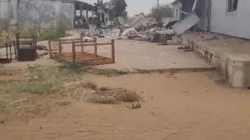 A picture showing destruction to the Dar al-Arqam IDP camp. Credit: CSW