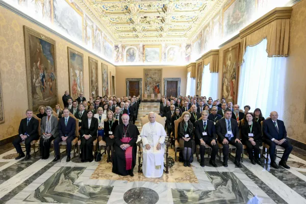 Pope Leo XIV meets with members of the Centesimus Annus Pro Pontifice Foundation and the Strategic Alliance of Catholic Research Universities on Dec. 5, 2025. / Credit: Vatican Media