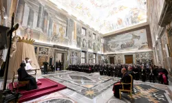 Pope Leo XIV receives members of the Pontifical Institute of Christian Archaeology on Dec. 11, 2025, in the Clementine Hall of the Vatican. / Credit: Vatican Media