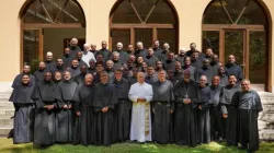 Pope Leo XIV is pictured here with his Augustinian brothers in Rome on Sept. 15, 2025. / Credit: Courtesy of Augustinian Foundation Worldwide