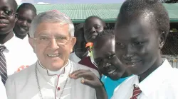 Late Bishop Caesar Mazzolari with some students in South Sudan's Rumbek Diocese. Credit: Diocese of Rumbek
