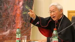 Cardinal Joseph Zen Ze-kiun speaks at the Asianews Conference at the Pontifical Urbaniana University in Rome, Nov. 18, 2014.  -  Bohumil Petrik/CNA.
