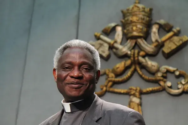 Cardinal Turkson at the Vatican Press Office. Bohumil Petrik/CNA.