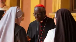 Cardinal Robert Sarah speaks with students and faculty at the Pontifical University of St. Thomas Aquinas on May 25, 2023. | Credit: Benedicte Cedergren/Angelicum