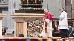 Pope Leo XIV celebrates the prayer vigil for the Jubilee of Consolation on Sept. 15, 2025, in St. Peter’s Basilica at the Vatican. / Credit: Daniel Ibáñez/EWTN News