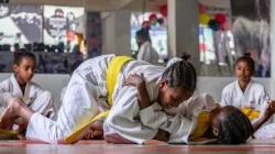 Children participating in Judo classes conducted by JRS in Addis Ababa, Ethiopia.  Credit: Jesuit Refugee Service (JRS)