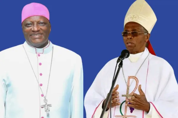 Bishop Norman King’oo Wambua (right) and Bishop Paul Kariuki Njiru (left)