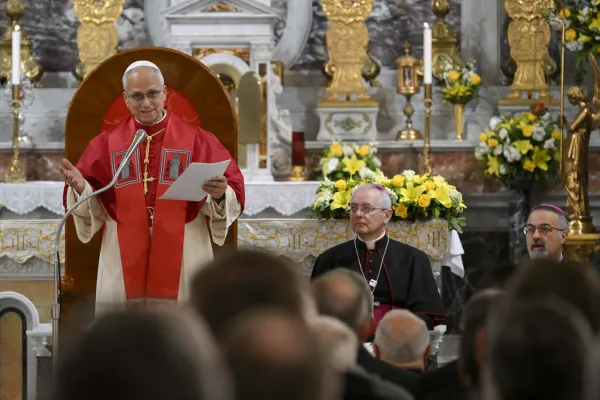 Pope Leo XIV encourages Catholic clergy, religious brothers and sisters, and lay pastoral workers to see the Catholic community’s small size as a strength during an encounter at the Cathedral of the Holy Spirit in Istanbul, Turkey, on Nov. 28, 2025. / Credit: Vatican Media.