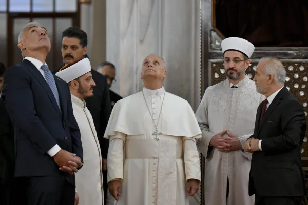 Pope Leo XIV visits the Sultan Ahmed Mosque in Istanbul, Turkey, on November 29, 2025. / Credit: Vatican Media.