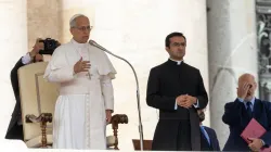 Pope Leo XIV gives a blessing to all those present at his weekly general audience in St. Peter’s Square on Oct. 1, 2025. / Credit: Daniel Ibanez/CNA