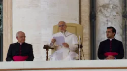 Pope Leo XIV spoke about the solution for restless hearts in his catechesis at the general audience in St. Peter’s Square on Dec. 17. 2025. / Credit: Daniel Ibanez/CNA