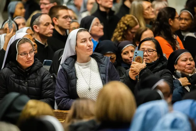 Religious sisters attend the celebration of First Vespers on the eve of the World Day for Consecrated Life at St. Peter's Basilica. Vatican City, Feb. 1, 2025.