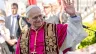Pope Leo XIV waves during a meeting with the mayor of Rome at the base of the stairs of Campidoglio City Hall on May 25, 2025. | Credit: Rocco Pettini/Shutterstock