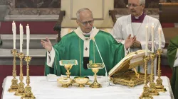 Pope Leo XIV celebrates Mass at the Parish Church of St. Anne in the Vatican on Sept. 21, 2025. / Credit: Vatican Media