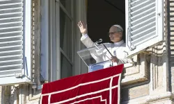 Pope Leo XIV greets pilgrims gathered in St. Peter's Square at the Vatican for the recitation of the Angelus on Jan. 11, 2026. / Vatican Media