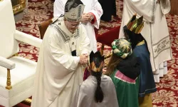 Pope Leo XIV celebrates Mass in St. Peter’s Basilica at the Vatican on Jan. 1, 2026. / Credit: Vatican Media