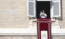 Pope Leo XIV addresses pilgrims gathered in St. Peter’s Square at the Vatican for recitation of the Angelus on Jan. 1, 2026. / Credit: Vatican Media