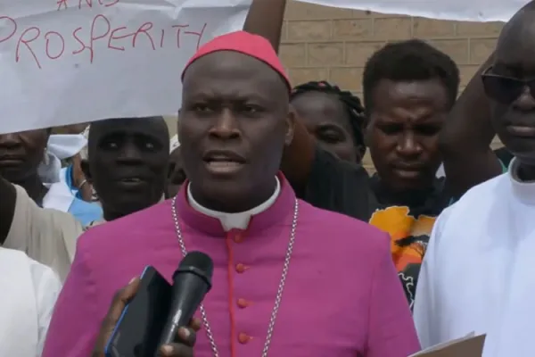 Screenshot of Bishop John Mbinda of Lodwar Diocese in Kenya addressing journalists on the state of insecurity in his Episcopal See. Credit: Courtesy Photo