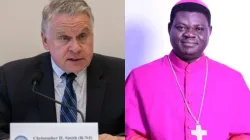 Bishop Wilfred Chikpa Anagbe (right) of the Catholic Diocese of Makurdi in Nigeria and Rep. Chris Smith (left), R-New Jersey. Credit: Catholic Diocese of Makurdi/Office of Rep. Chris Smith