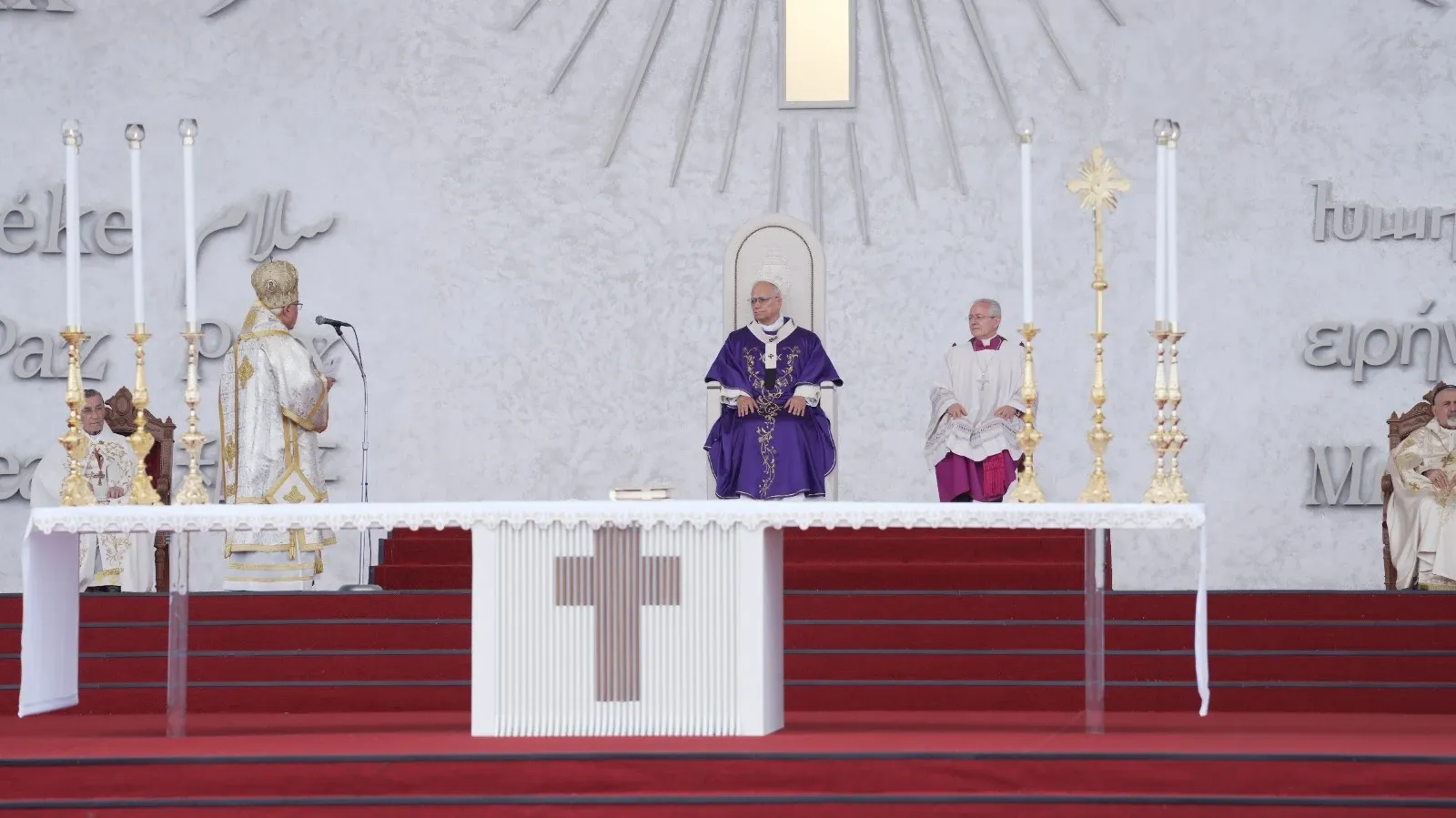 Pope Leo XIV celebrates Mass for an estimated 150,000 people at Beirut's Waterfront in Lebanon, on Dec. 2, 2025. / Credit: Marwan Semaan/ACI MENA.