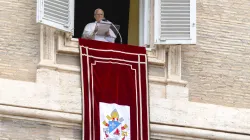 Pope Leo XIV gives his Sunday Angelus address from the Apostolic Palace overlooking St. Peter’s Square on Aug. 24, 2025, at the Vatican. / Credit: Vatican Media