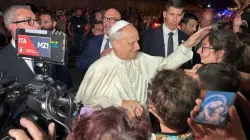 Pope Leo XIV greets the faithful at the gates of Castel Gandolfo on Aug. 19, 2025. / Credit: Vatican Media