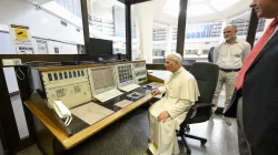 Pope Leo XIV visits Vatican Radio’s transmission center on June 19, 2025, in Santa Maria di Galeria, Italy. / Credit: Vatican Media