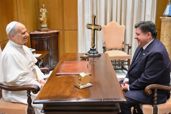 The Vatican did not release any details about what was discussed during the Nov. 19, 2025, meeting Pope Leo XIV held with Illinois Gov. JB Pritzker. / Credit: Photo courtesy of the Office of Gov. JB Pritzker