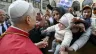 Pope Leo XIV greets a young mother and her child outside of the Monastery of St. Maron in Annaya, Lebanon, on Dec. 1, 2025. / Credit: Vatican Media