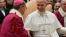 Pope Leo XIV greets a prelate during his meeting with the Roman Rota on Jan. 26, 2026. | Credit: Vatican Media