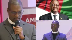 Fr. Andrew Kaufa/Prof. Peter Arthur Mutharika. Credit: ACI Africa/Luntha TV