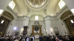 Pope Leo XIV celebrates the Mass of the Assumption of the Blessed Virgin Mary at the Church of St. Thomas of Villanova in Castel Gandolfo, Friday, Aug. 15, 2025. / Credit: Vatican Media