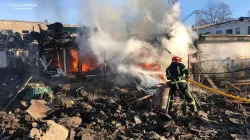 Market in Shevchenkove settlement in Kharkiv Oblast of Ukraine after a 2023 Russian rocket strike. / Credit: Main Directorate of the State Emergency Service of Ukraine in Kharkiv Oblast, CC BY 4.0, via Wikimedia Commons