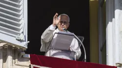 Pope Leo XIV addresses pilgrims gathered in St. Peter's Square at the Vatican for the Angelus on December 7, 2025. / Vatican Media