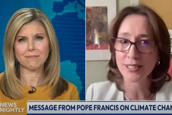 “EWTN News Nightly” host Tracy Sabol speaks with Dr. Erin Lothes, a Catholic environmental theologian and senior manager of the Laudato Si’ Animators Program with the Laudato Si’ Movement, on on May 9, 2024. / Credit: “EWTN News Nightly” screen shot
