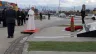 Pope Leo XIV prays in silence at the site of the 2020 port explosion in Beirut, Lebanon, on December 2, 2025. / AIGAV Pool