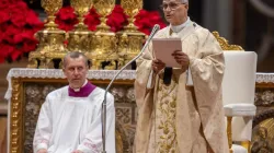Pope Leo XIV celebrates Mass in St. Peter's Basilica at the Vatican on December 25, 2025. / Daniel Ibañez/ EWTN News