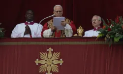 Pope Leo XIV delivers his Christmas "Urbi et Orbi" message at the Vatican on December 25, 2025. / Daniel Ibañez/ EWTN News