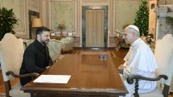 The Pope greets Zelenskyy in Castel Gandolfo. / Credit: Vatican Media