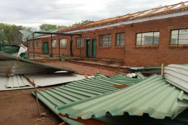 One of the seven blocks that were stripped of by the storm. Credit: Catholic Church News Zimbabwe