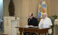Pope Francis and Mons. Paolo Braida during the Sunday Angelus address, Nov. 26 | Vatican Media