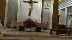 The altar St. Francis Xavier Owo Catholic Parish of Ondo Diocese after the 5 June 2022 attack. Credit: Courtesy Photo