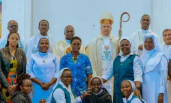 Archbishop Hubertus van Megen with Catholic communicators in the Archdiocese of Nairobi. Credit: BEAMS