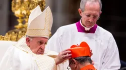Pope Francis creates new cardinals at a consistory in St. Peter’s Basilica on Oct. 5, 2019. Credit: Daniel Ibáñez/CNA.