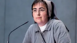 Sr. Alessandra Smerilli speaks at a press conference at the Vatican on July 7, 2020. Daniel Ibáñez/CNA.